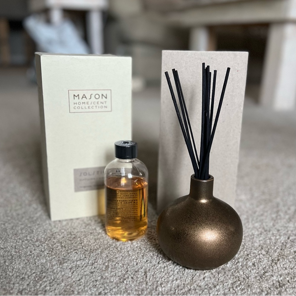 Pottery Barn Mason Ceramic Reed Diffuser Solstice Home Scent